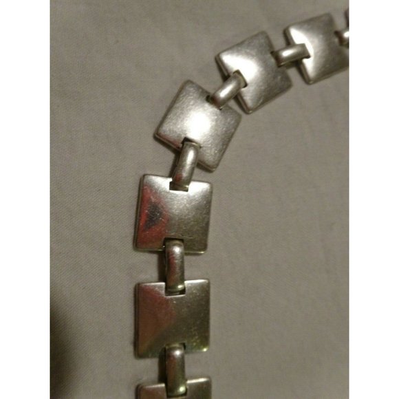 Vintage LIZ CLAIBORNE Brushed Silver Chain Link BELT Boho Gypsy Ladies Sz M - Picture 5 of 6